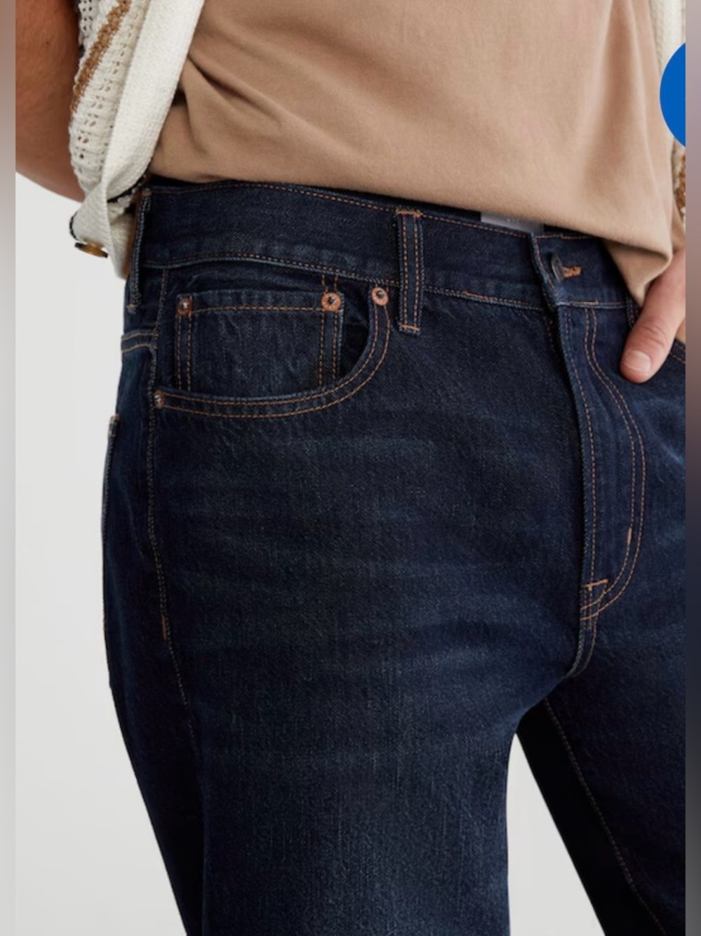 Aéropostale Relaxed Straight Leg Jeans Dark Wash 32x32 Classic Denim - Picture 3 of 5
